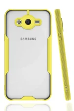 Newface Samsung Galaxy J7 Kılıf Platin Silikon - Sarı