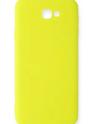 Newface Samsung Galaxy J7 Prime Kılıf Nano içi Kadife Silikon - Sarı