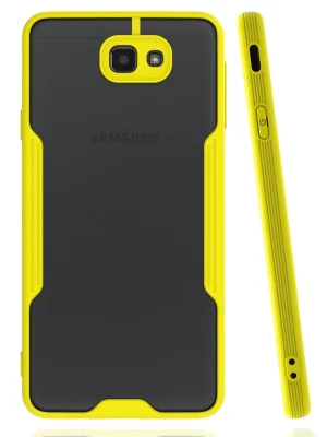 Newface Samsung Galaxy J7 Prime Kılıf Platin Silikon - Sarı