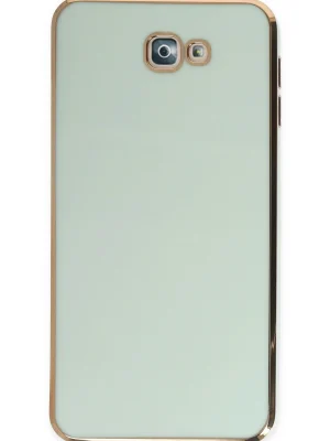 Newface Samsung Galaxy J7 Prime Kılıf Volet Silikon - Açık Yeşil