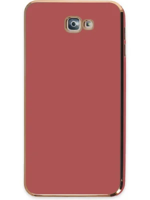 Newface Samsung Galaxy J7 Prime Kılıf Volet Silikon - Kırmızı