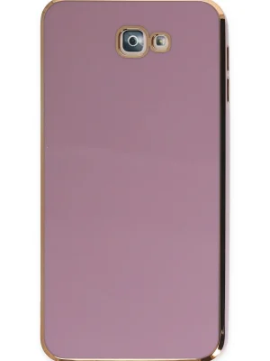 Newface Samsung Galaxy J7 Prime Kılıf Volet Silikon - Mor