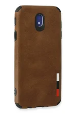 Newface Samsung Galaxy J7 Pro / J730 Kılıf Loop Deri Silikon - Kahverengi - Görsel 3