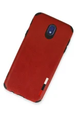 Newface Samsung Galaxy J7 Pro / J730 Kılıf Loop Deri Silikon - Kırmızı - Görsel 2