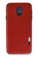 Newface Samsung Galaxy J7 Pro / J730 Kılıf Loop Deri Silikon - Kırmızı