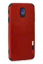 Newface Samsung Galaxy J7 Pro / J730 Kılıf Loop Deri Silikon - Kırmızı - Görsel 3