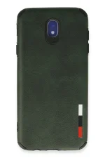 Newface Samsung Galaxy J7 Pro / J730 Kılıf Loop Deri Silikon - Yeşil