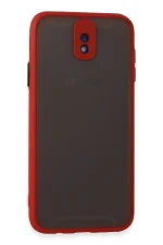 Newface Samsung Galaxy J7 Pro / J730 Kılıf Montreal Silikon Kapak - Kırmızı