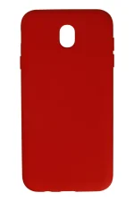 Newface Samsung Galaxy J7 Pro / J730 Kılıf Nano içi Kadife Silikon - Kırmızı