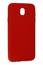 Newface Samsung Galaxy J7 Pro / J730 Kılıf Nano içi Kadife Silikon - Kırmızı - Görsel 3