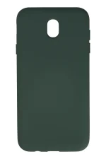Newface Samsung Galaxy J7 Pro / J730 Kılıf Nano içi Kadife Silikon - Koyu Yeşil