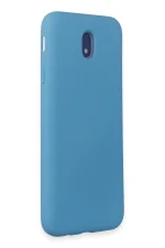 Newface Samsung Galaxy J7 Pro / J730 Kılıf Nano içi Kadife Silikon - Mavi - Görsel 2