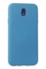 Newface Samsung Galaxy J7 Pro / J730 Kılıf Nano içi Kadife Silikon - Mavi