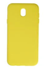 Newface Samsung Galaxy J7 Pro / J730 Kılıf Nano içi Kadife Silikon - Sarı