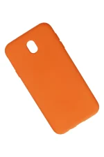 Newface Samsung Galaxy J7 Pro / J730 Kılıf Nano içi Kadife Silikon - Turuncu - Görsel 2