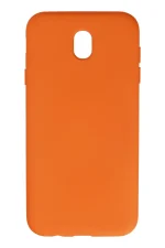 Newface Samsung Galaxy J7 Pro / J730 Kılıf Nano içi Kadife Silikon - Turuncu