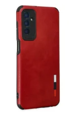 Newface Samsung Galaxy M13 Kılıf Loop Deri Silikon - Kırmızı - Görsel 3