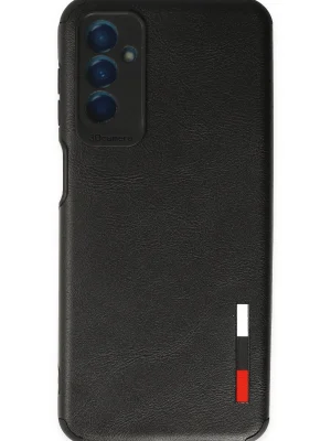 Newface Samsung Galaxy M13 Kılıf Loop Deri Silikon - Siyah