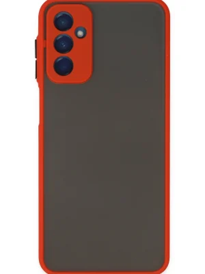 Newface Samsung Galaxy M13 Kılıf Montreal Silikon Kapak - Kırmızı