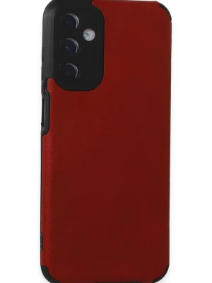 Newface Samsung Galaxy M14 5G Kılıf Loop Deri Silikon - Kırmızı
