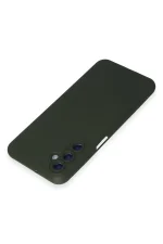 Newface Samsung Galaxy M14 5G Kılıf Nano içi Kadife Silikon - Koyu Yeşil - Görsel 3