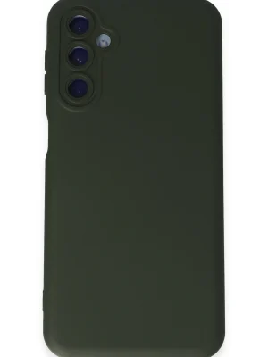 Newface Samsung Galaxy M14 5G Kılıf Nano içi Kadife Silikon - Koyu Yeşil