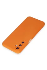 Newface Samsung Galaxy M14 5G Kılıf Nano içi Kadife Silikon - Turuncu - Görsel 3