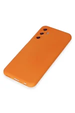 Newface Samsung Galaxy M14 5G Kılıf Nano içi Kadife Silikon - Turuncu - Görsel 4