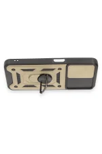 Newface Samsung Galaxy M14 5G Kılıf Pars Lens Yüzüklü Silikon - Gold - Görsel 3