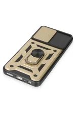 Newface Samsung Galaxy M14 5G Kılıf Pars Lens Yüzüklü Silikon - Gold - Görsel 5