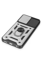 Newface Samsung Galaxy M14 5G Kılıf Pars Lens Yüzüklü Silikon - Gümüş - Görsel 5