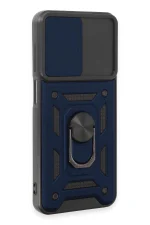 Newface Samsung Galaxy M14 5G Kılıf Pars Lens Yüzüklü Silikon - Lacivert - Görsel 2