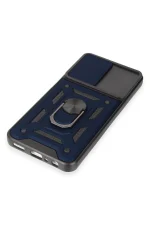 Newface Samsung Galaxy M14 5G Kılıf Pars Lens Yüzüklü Silikon - Lacivert - Görsel 5