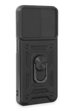 Newface Samsung Galaxy M14 5G Kılıf Pars Lens Yüzüklü Silikon - Siyah - Görsel 2
