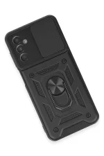 Newface Samsung Galaxy M14 5G Kılıf Pars Lens Yüzüklü Silikon - Siyah - Görsel 4