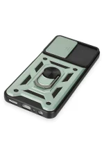 Newface Samsung Galaxy M14 5G Kılıf Pars Lens Yüzüklü Silikon - Yeşil - Görsel 5