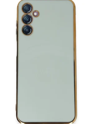 Newface Samsung Galaxy M14 5G Kılıf Volet Silikon - Açık Yeşil