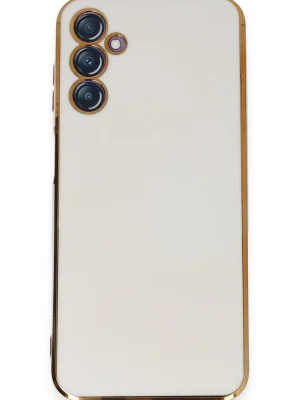 Newface Samsung Galaxy M14 5G Kılıf Volet Silikon - Beyaz