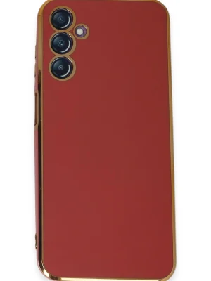 Newface Samsung Galaxy M14 5G Kılıf Volet Silikon - Kırmızı