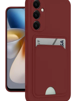 Newface Samsung Galaxy M15 Kelvin Kartvizitli Silikon - Bordo