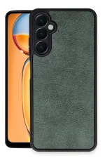 Newface Samsung Galaxy M15 Kılıf Aras Deri Kapak - Koyu Yeşil