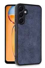 Newface Samsung Galaxy M15 Kılıf Aras Deri Kapak - Lacivert - Görsel 2