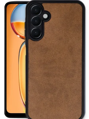 Newface Samsung Galaxy M15 Kılıf Aras Deri Kapak - Taba