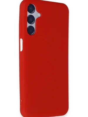 Newface Samsung Galaxy M15 Kılıf First Silikon - Kırmızı