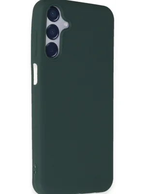 Newface Samsung Galaxy M15 Kılıf First Silikon - Koyu Yeşil