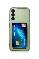 Newface Samsung Galaxy M15 Kılıf Kart Şeffaf Silikon - Şeffaf