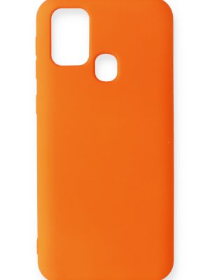 Newface Samsung Galaxy M31 Kılıf Nano içi Kadife  Silikon - Turuncu