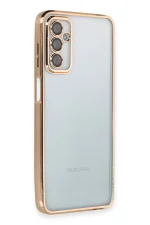 Newface Samsung Galaxy M23 Kılıf Razer Lensli Silikon - Gold - Görsel 2