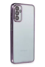 Newface Samsung Galaxy M23 Kılıf Razer Lensli Silikon - Mor