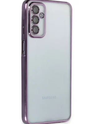 Newface Samsung Galaxy M23 Kılıf Razer Lensli Silikon - Mor